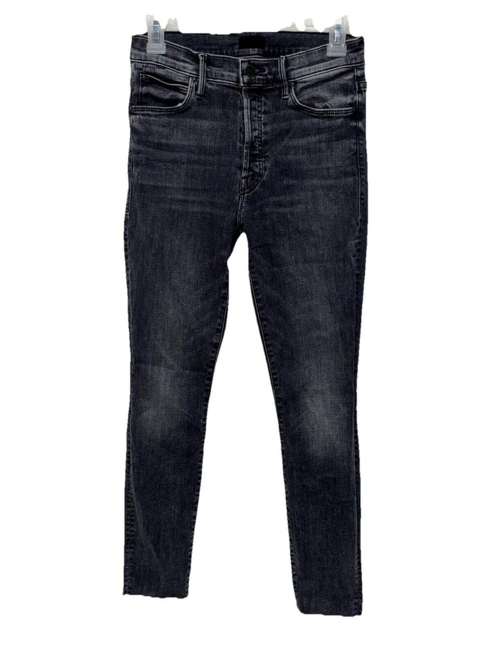 Mother The Stunner Zip Ankle Step Fray Jeans in Train Stops sz 26 Women's